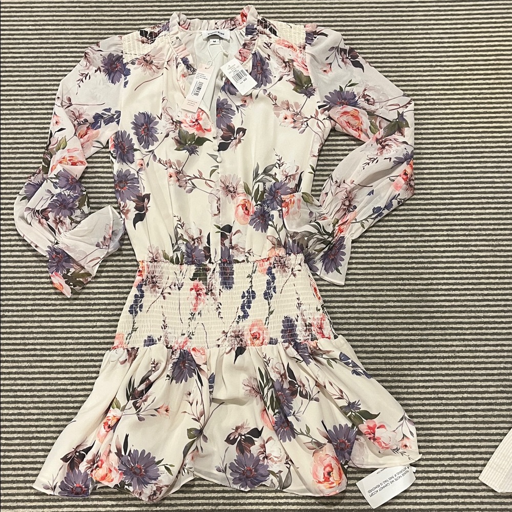 Yumi Kim Floral Mini Dress - Cream, Purple, Pink